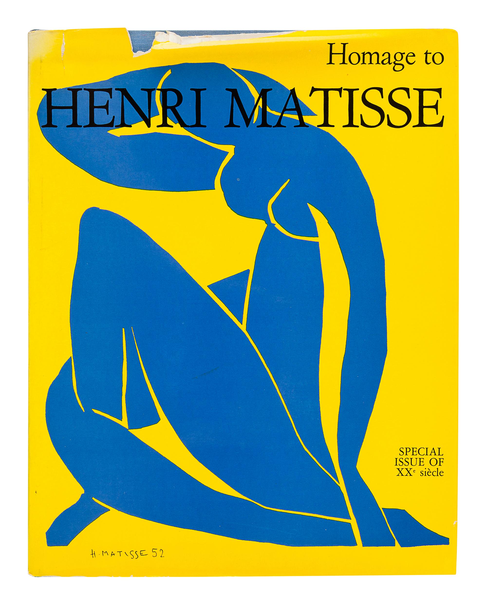 MATISSE, Henri (1869-1954). Homage to Henri Matisse. New York: Tudor Publishing, 1970.