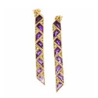 Marina B, Amethyst and Peridot Earrings
