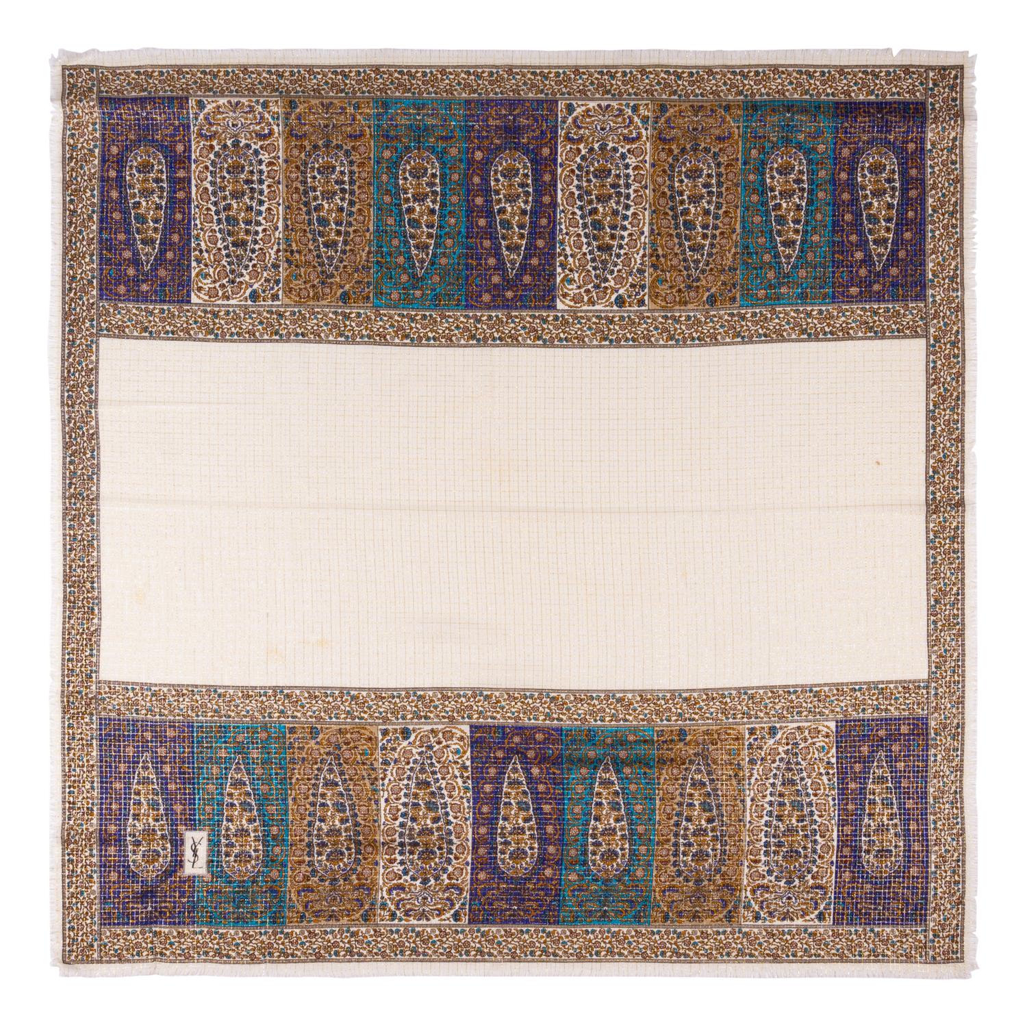 A Group of Vintage Scarves by Chanel, YSL, and Cartier