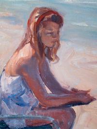 Seated Girl on a Beach