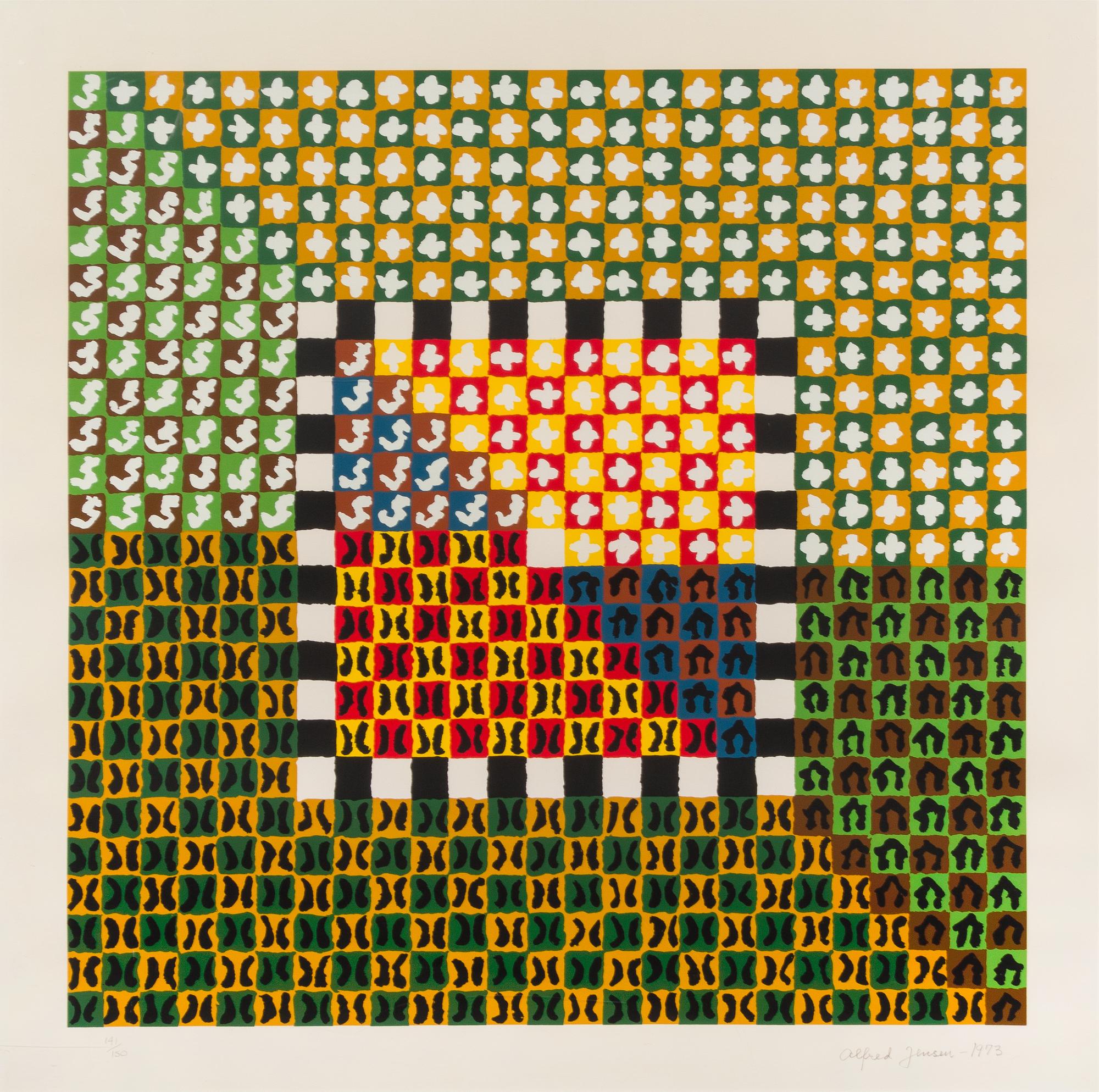 Alfred Jensen, (Guatamalean, 1903-1981), Untitled, (from Portfolio), 1973