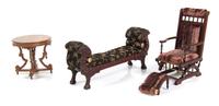 Four Furniture Articles Height of first 2 3/4 x width 6 1/8 x depth 1 1/2 inches. — Joe Turner