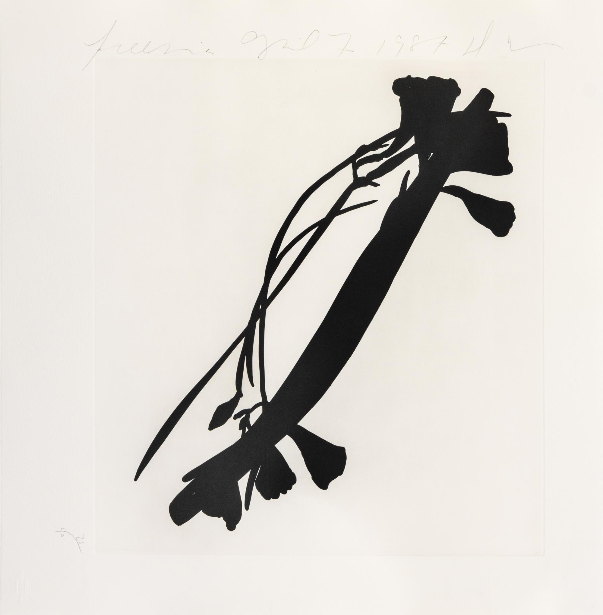 Donald Sultan, (American, b. 1951), Black Freesias, 1987 (portfolio of 6)