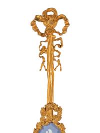 A French Neoclassical Gilt Bronze and Jasperware Cartel Clock and Barometer Set