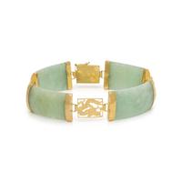 YELLOW GOLD AND JADE BRACELET