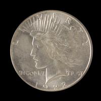 A United States 1922-S Peace Silver Dollar Coin