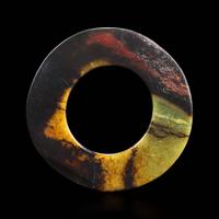 A Chinese brown and celadon jade Bi disk 玉璧 Probably Neolithic period ???????
