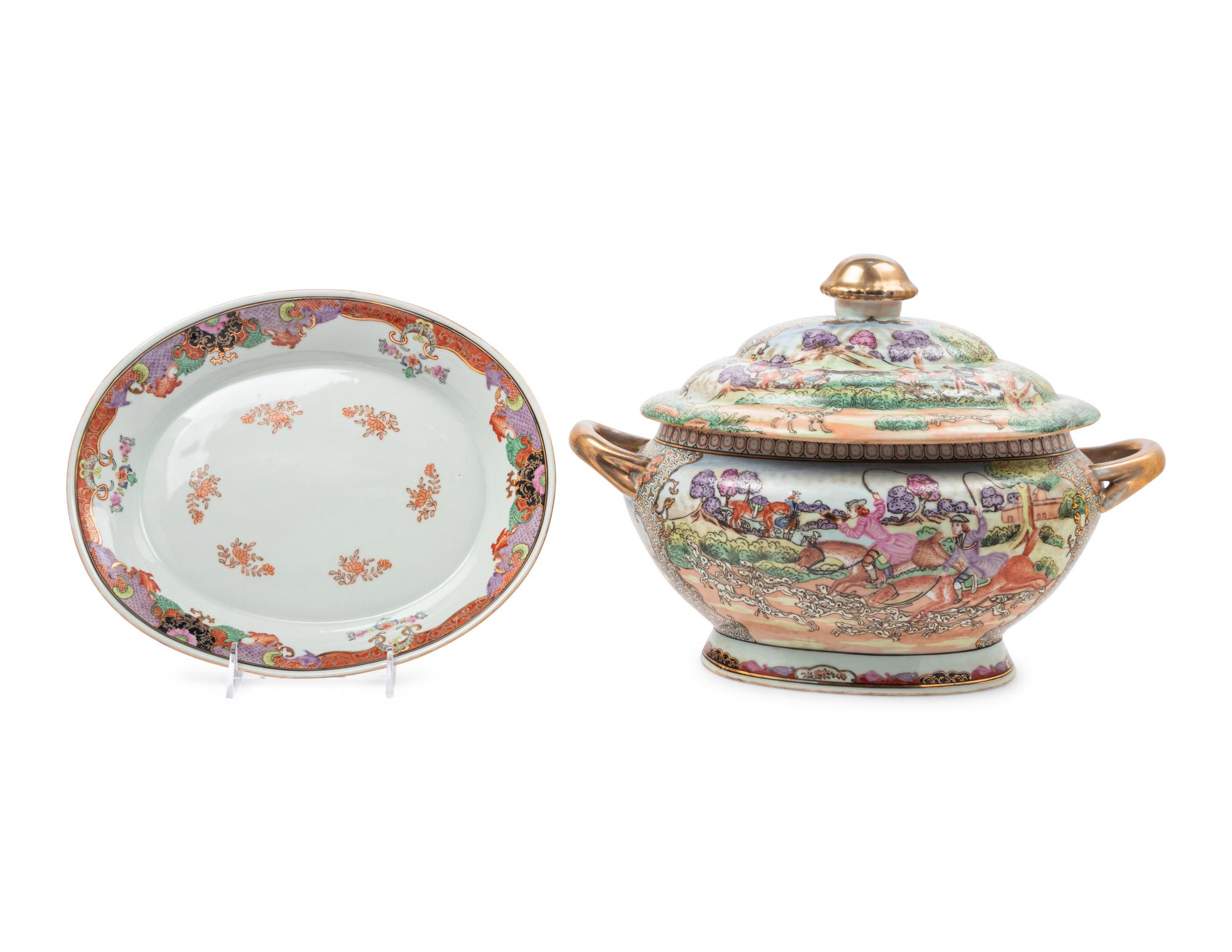 A Chinese Export Famille Rose Tureen and Undertray
