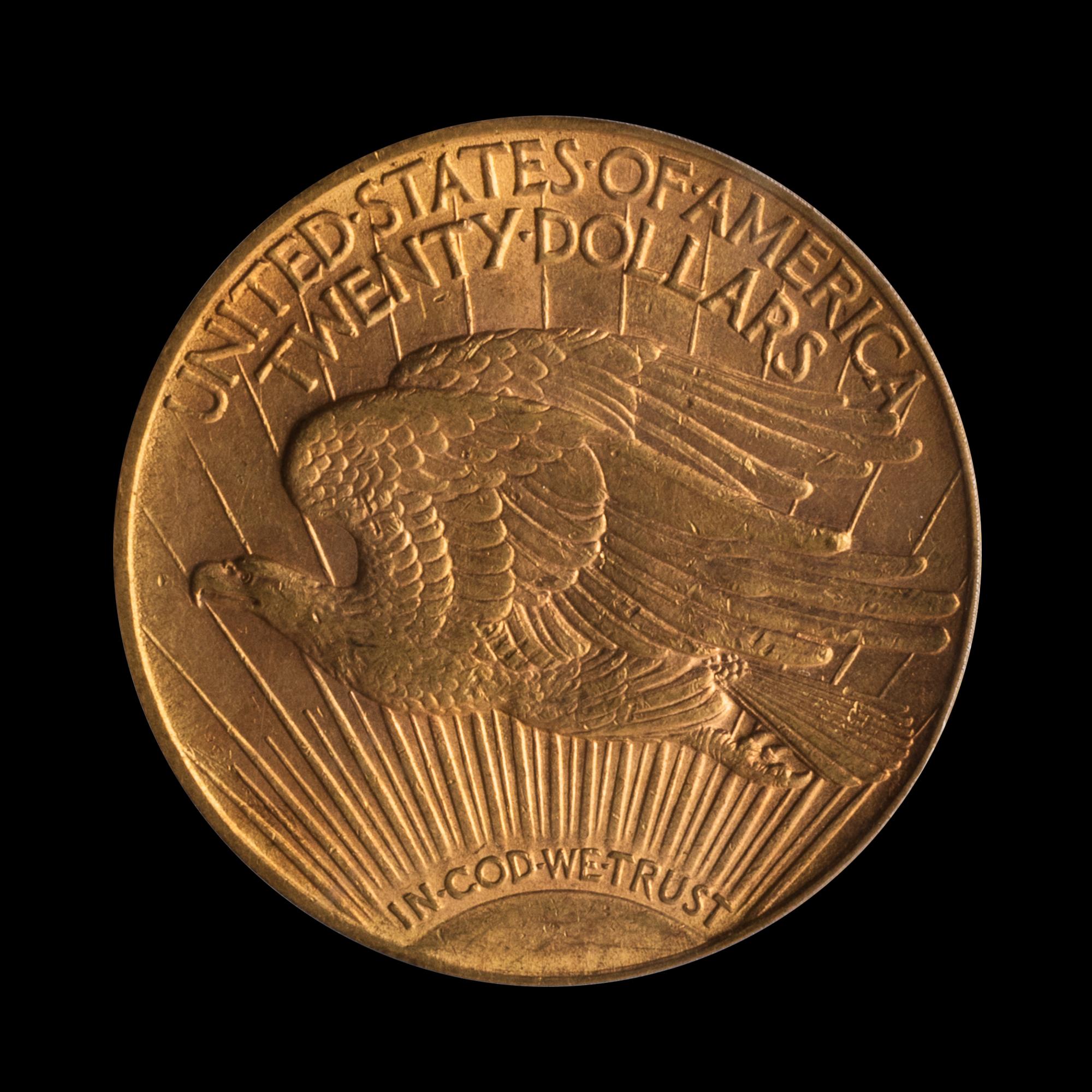 A United States 1909-D St. Gaudens $20 Gold Coin