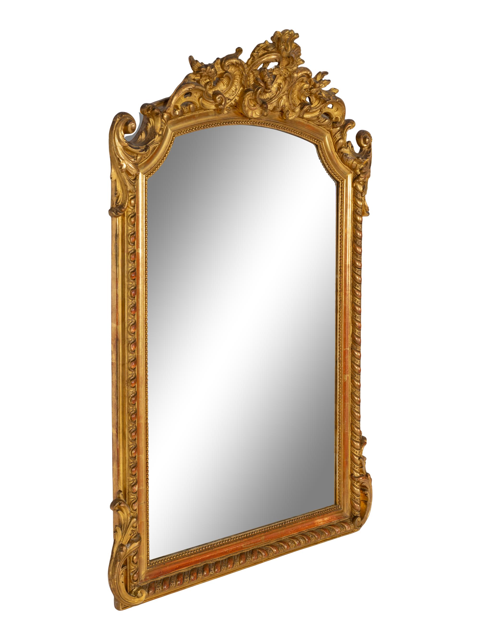 A Continental Giltwood Pier Mirror