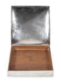 A Modern Silver, Shagreen and Crocodile Covered Box — 20TH CENTURY
