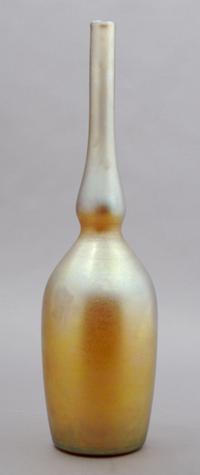 A Tiffany Favrile Glass Vase, Height 11 1/2 inches.