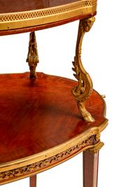 A Louis XVI Style Gilt Bronze Mounted Two-Tier Serving Table