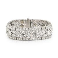 ART DECO, DIAMOND AND PLATINUM BRACELET