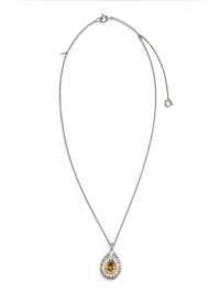 COLORED DIAMOND AND DIAMOND CONVERTIBLE RING/PENDANT