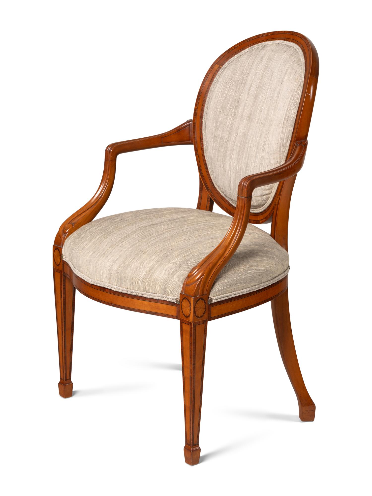 A George III Satinwood Four-Piece Seating Suite