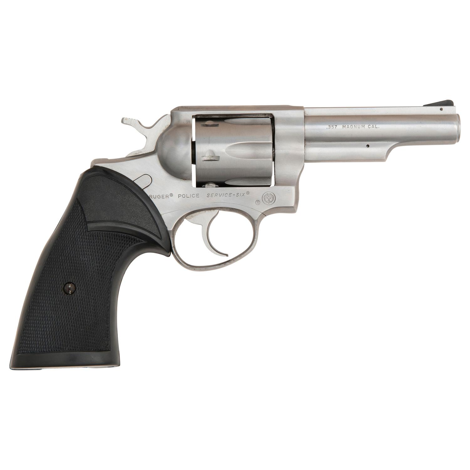 *Ruger Stainless Police Service Six Revolver with Pachmayr Grips