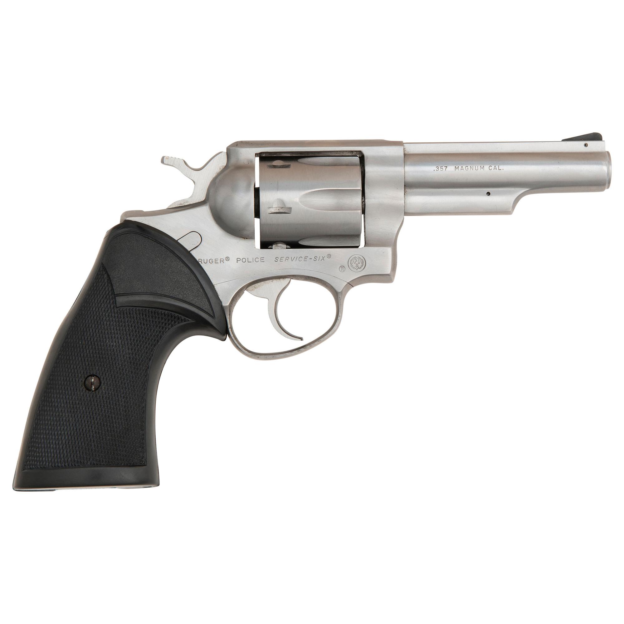*Ruger Stainless Police Service Six Revolver with Pachmayr Grips