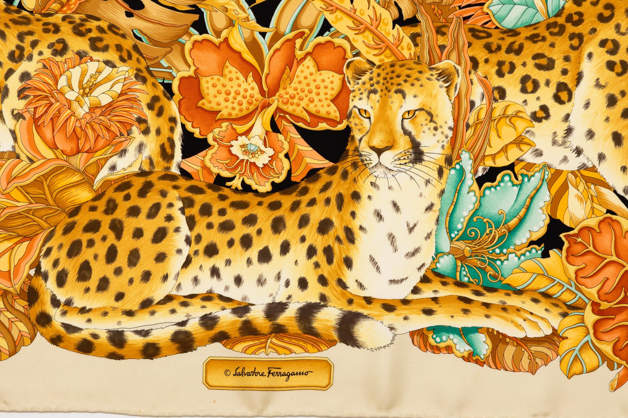 Ferragamo ScarfSalvatore Ferragamo Silk Scarf, 1990-2000s