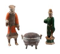 Three Chinese Ceramic Funerary Objects