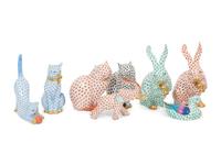 A Group of Twenty Herend Porcelain Animal Figurines