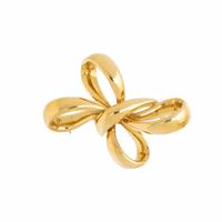 NEIMAN MARCUS, YELLOW GOLD BOW BROOCH