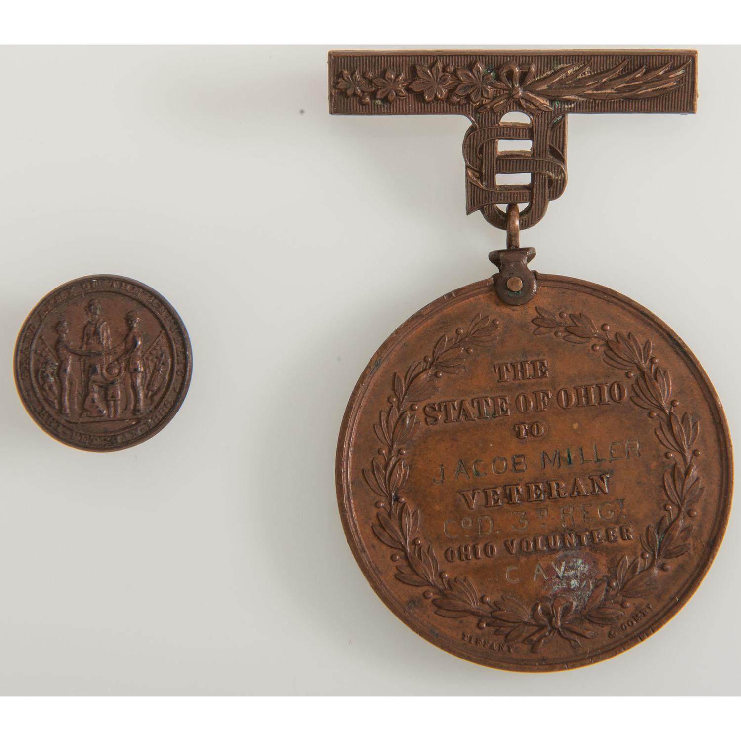 Ohio 3rd Volunteer Cavalry, Large Collection of Tintypes, CDVs, Ribbons, Medals, and More