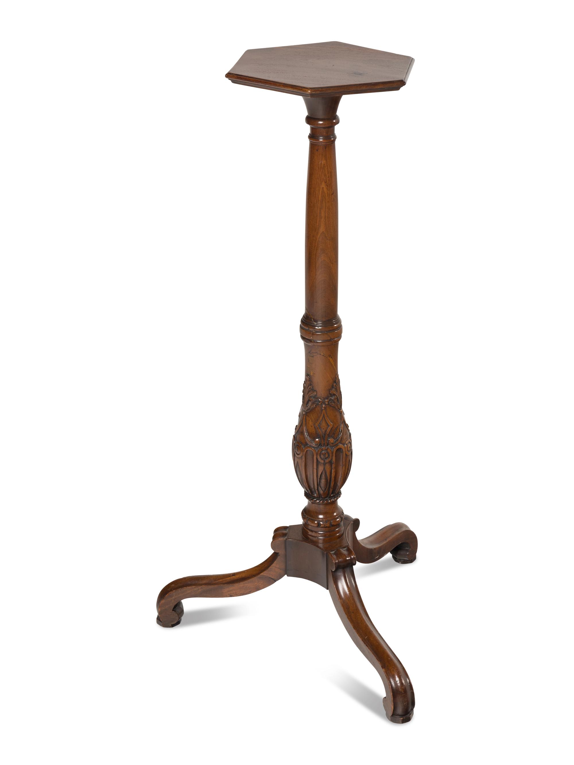 A George III Mahogany Candle Stand