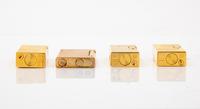 A Group of Four Dunhill Gilt Metal Lighters
