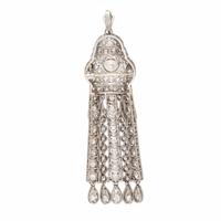 Diamond Tassel Pendant Brooch