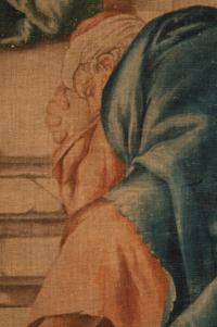 An Italian Painted Tapestry Depicting the Disdain of Mordecai