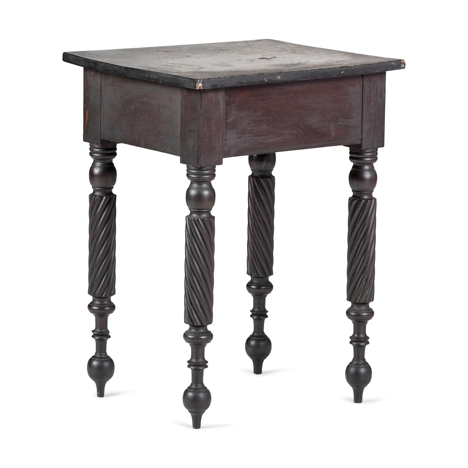 A Classical Spiral-Twist and Reel Turned Cherrywood Work Table