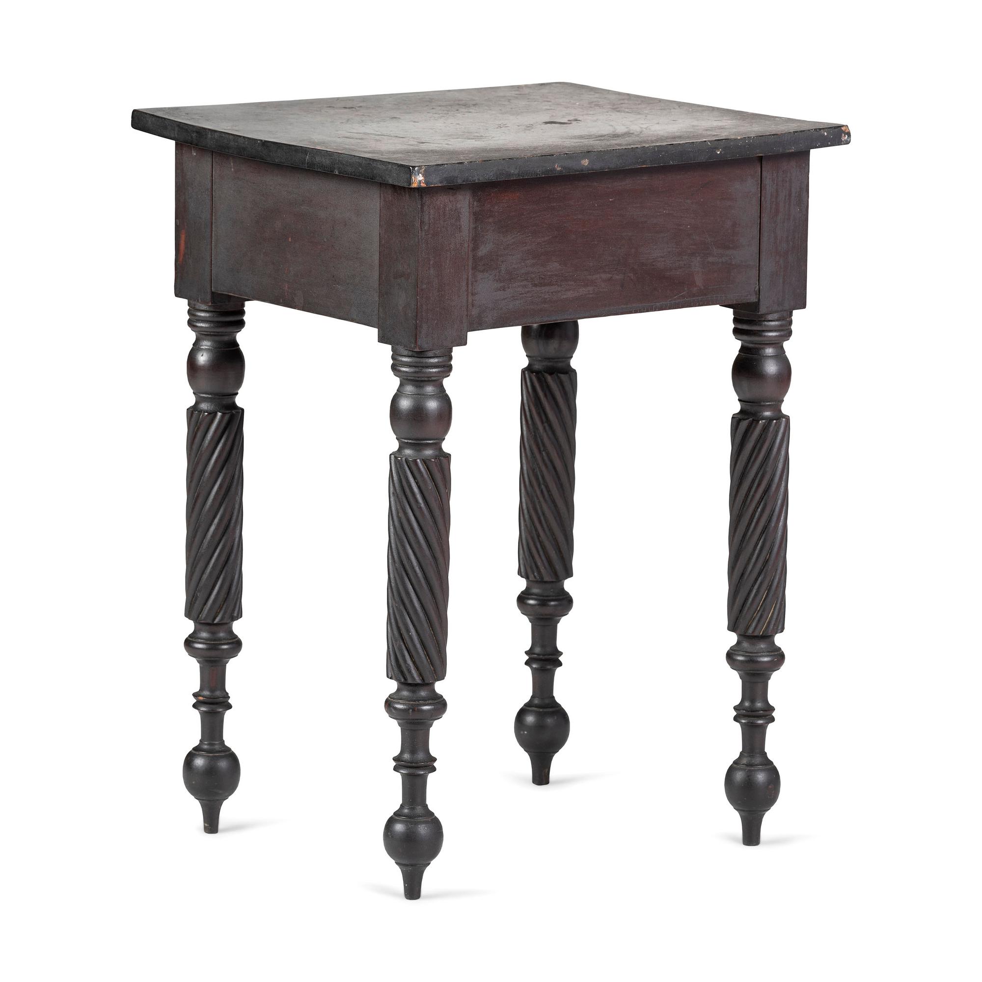 A Classical Spiral-Twist and Reel Turned Cherrywood Work Table
