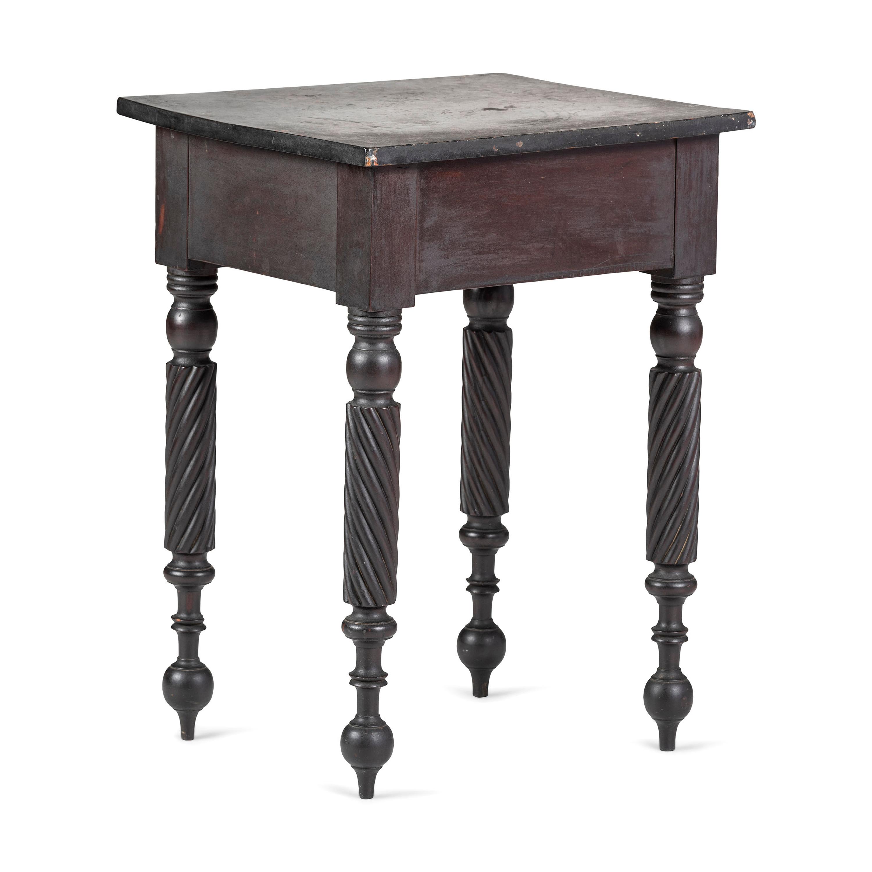 A Classical Spiral-Twist and Reel Turned Cherrywood Work Table