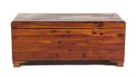 An American Pine Blanket Chest Height 18 x width 42 1/2 x depth 20 1/4 inches.