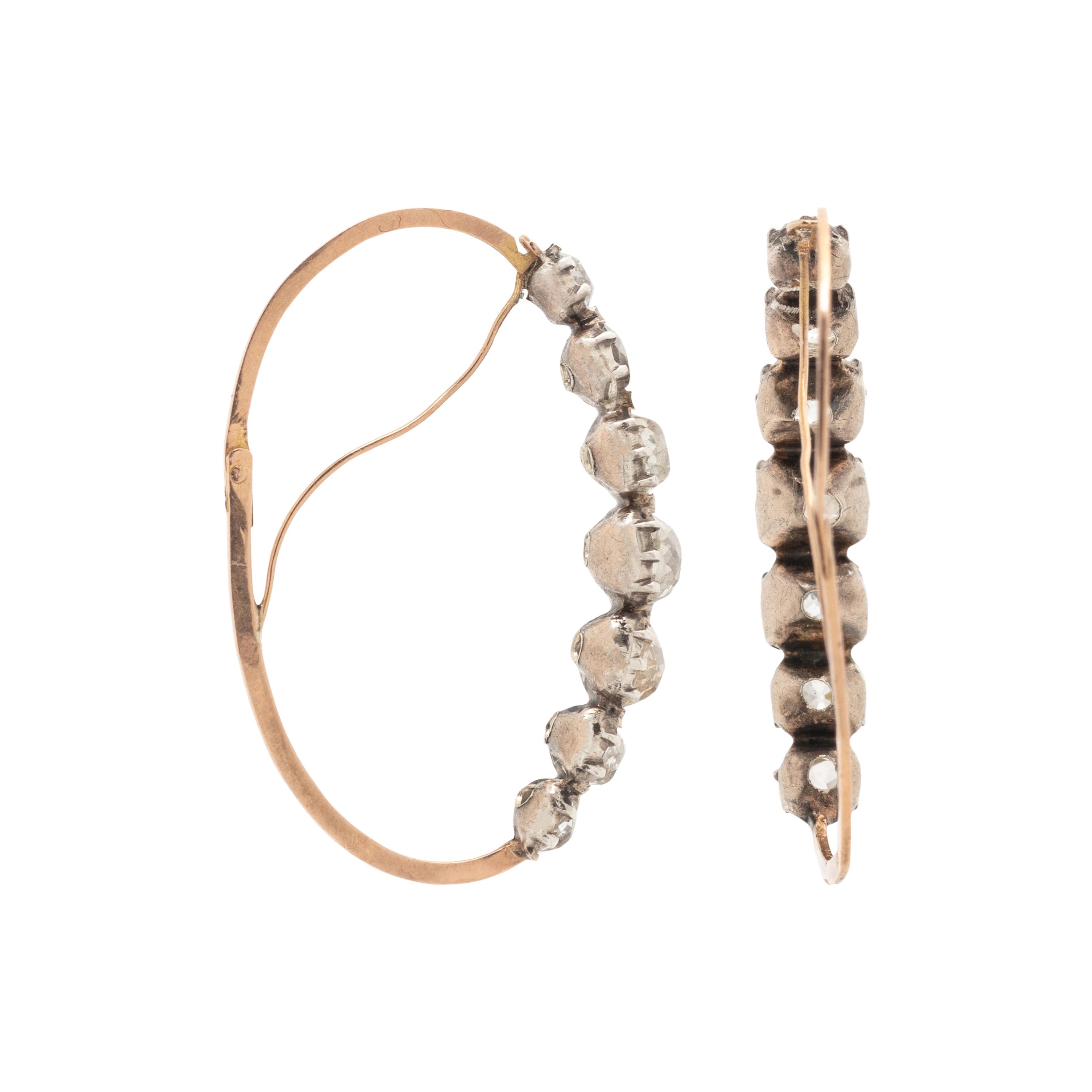 GEORGIAN, FRENCH, DIAMOND POISSARDE EARRINGS