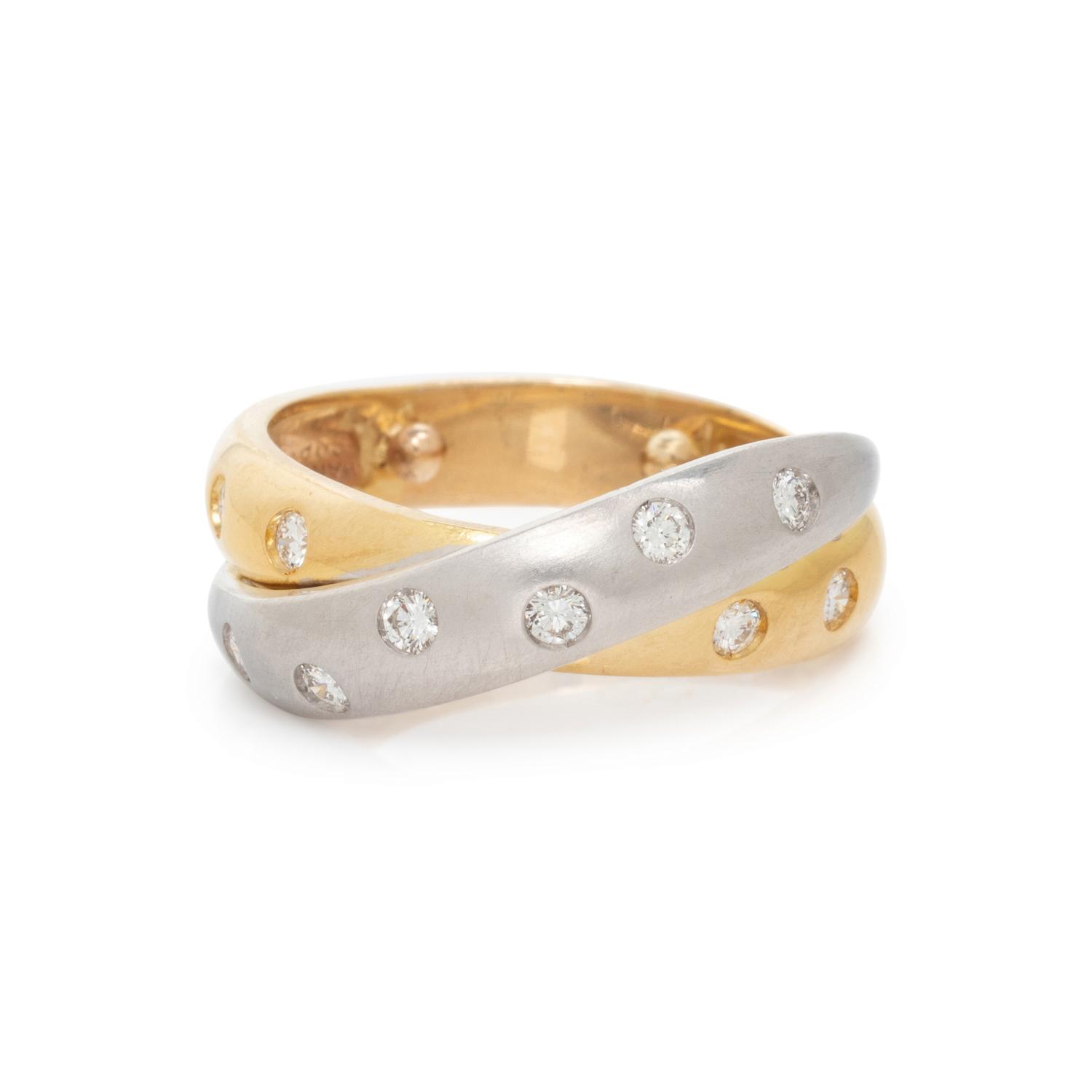 HENRY DANKNER, BICOLOR GOLD AND DIAMOND RING
