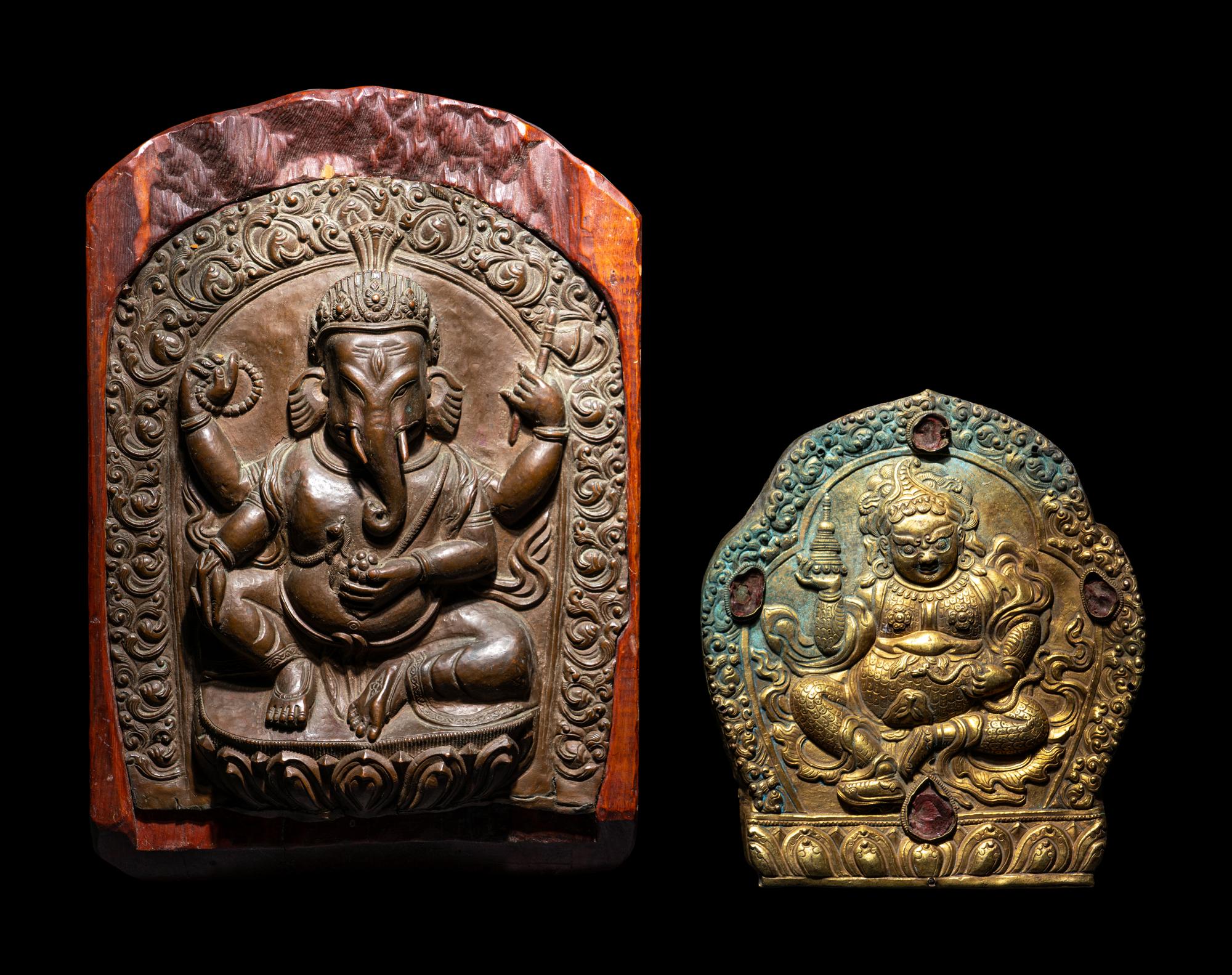 Two Himalayan Copper Votives