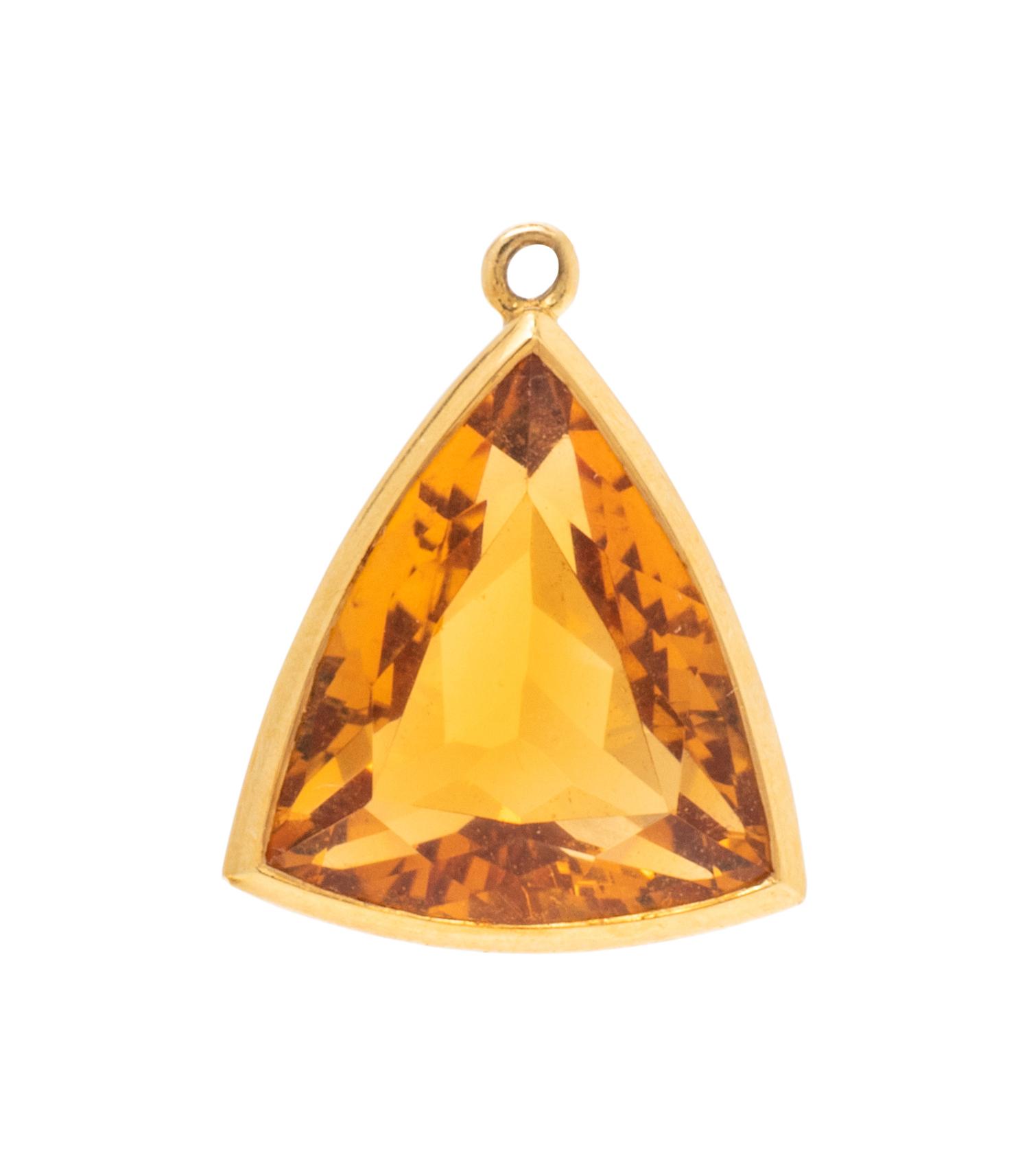 COLLECTION OF YELLOW GOLD AND GEMSTONE PENDANTS