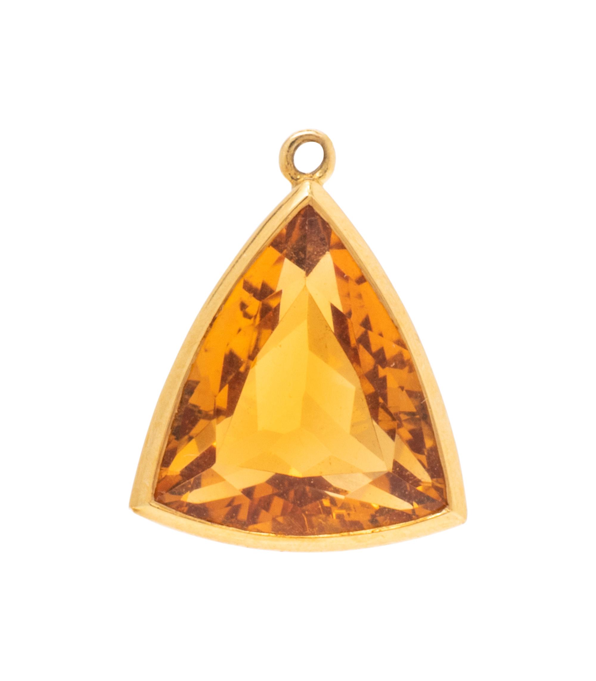 COLLECTION OF YELLOW GOLD AND GEMSTONE PENDANTS