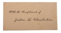 CHAMBERLAIN, Joshua (1828-1914). Autograph letter to his wife Fanny in which he discusses the corps badges made for him by Fanny and the family's housekeeper. N.p., [9 April 1863].