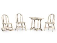 A Group of Grey Painted Miniature Furniture