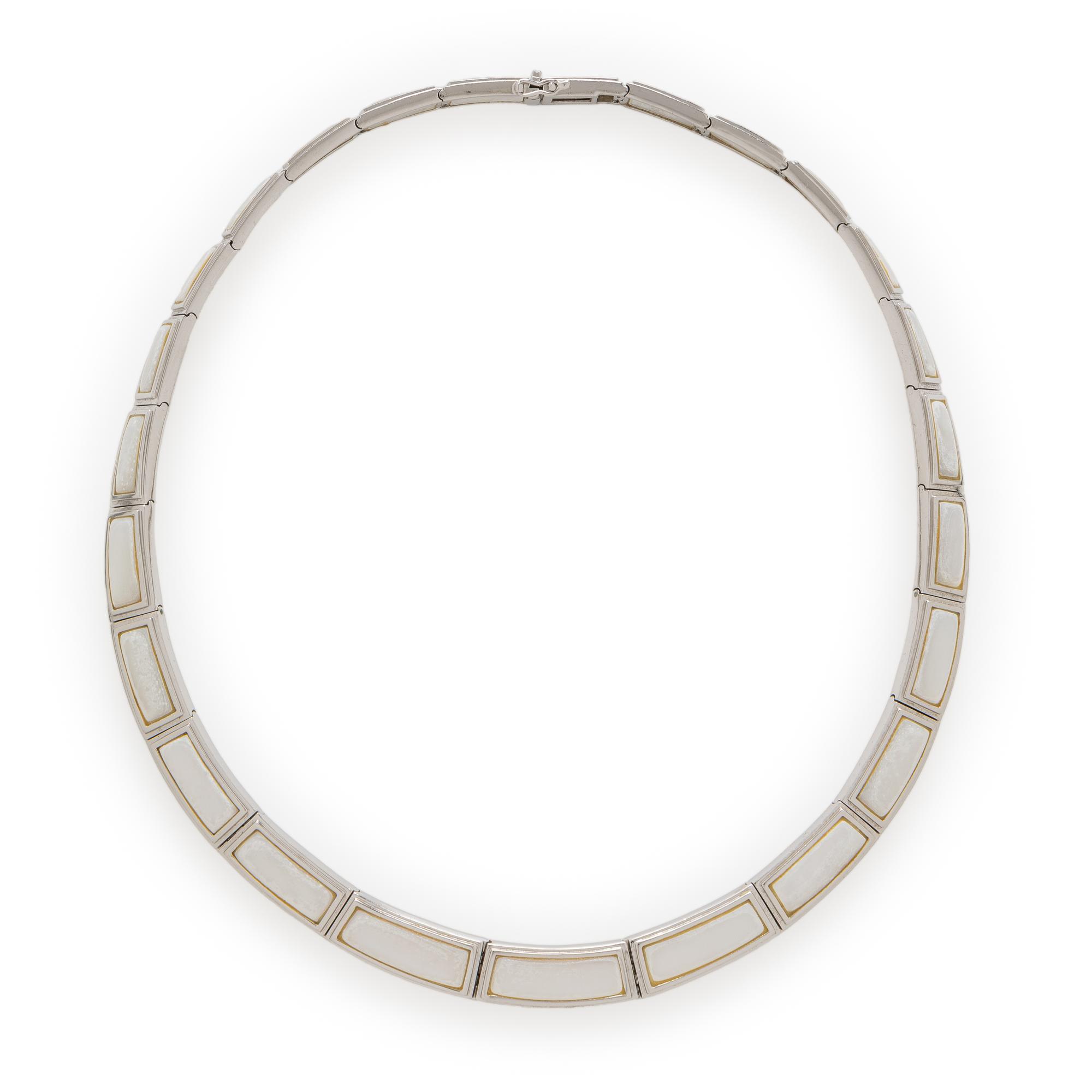 Mauboussin, Mother-of-Pearl and White Gold Necklace