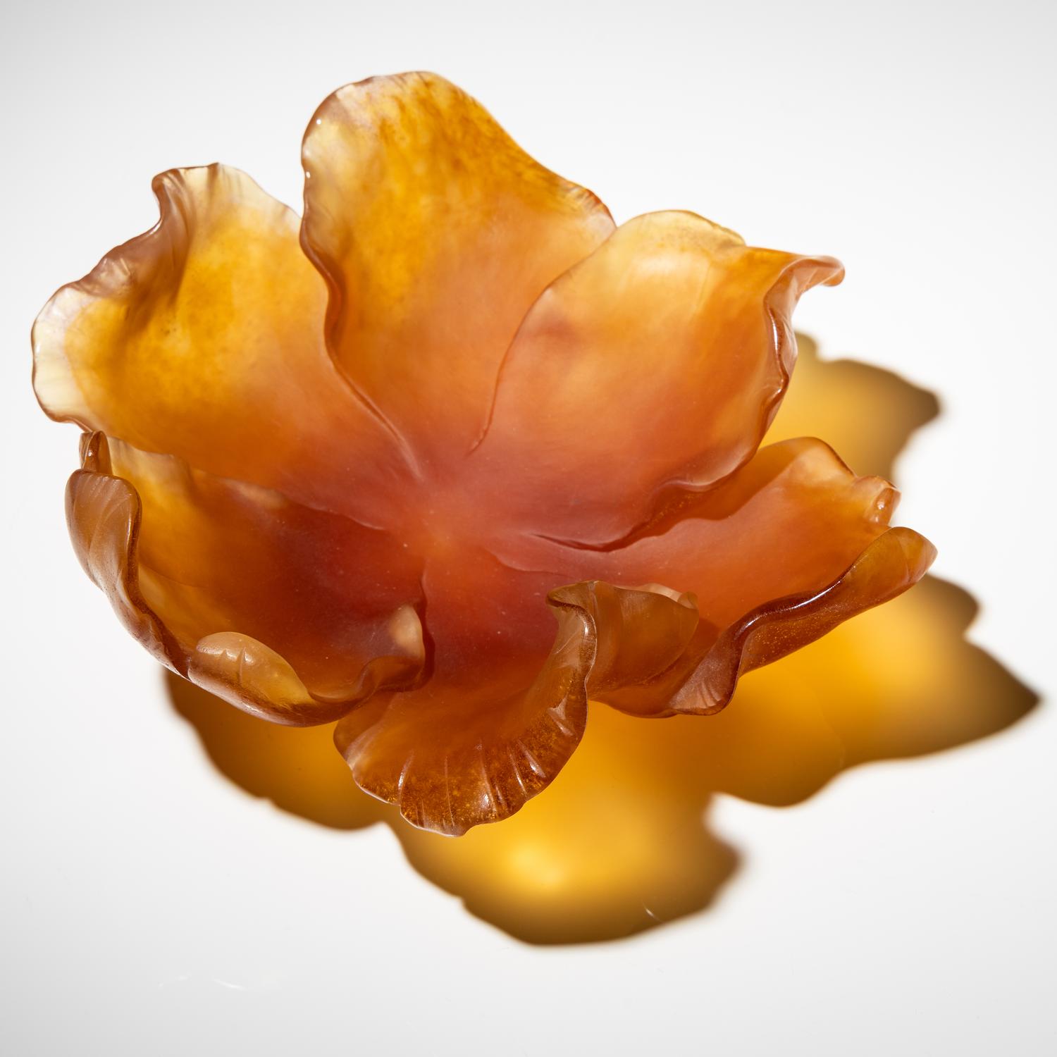 Amber tulip bowl