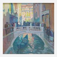 Jane Peterson (American, 1876–1965) Venetian Canal (Ponte dei Bareteri)