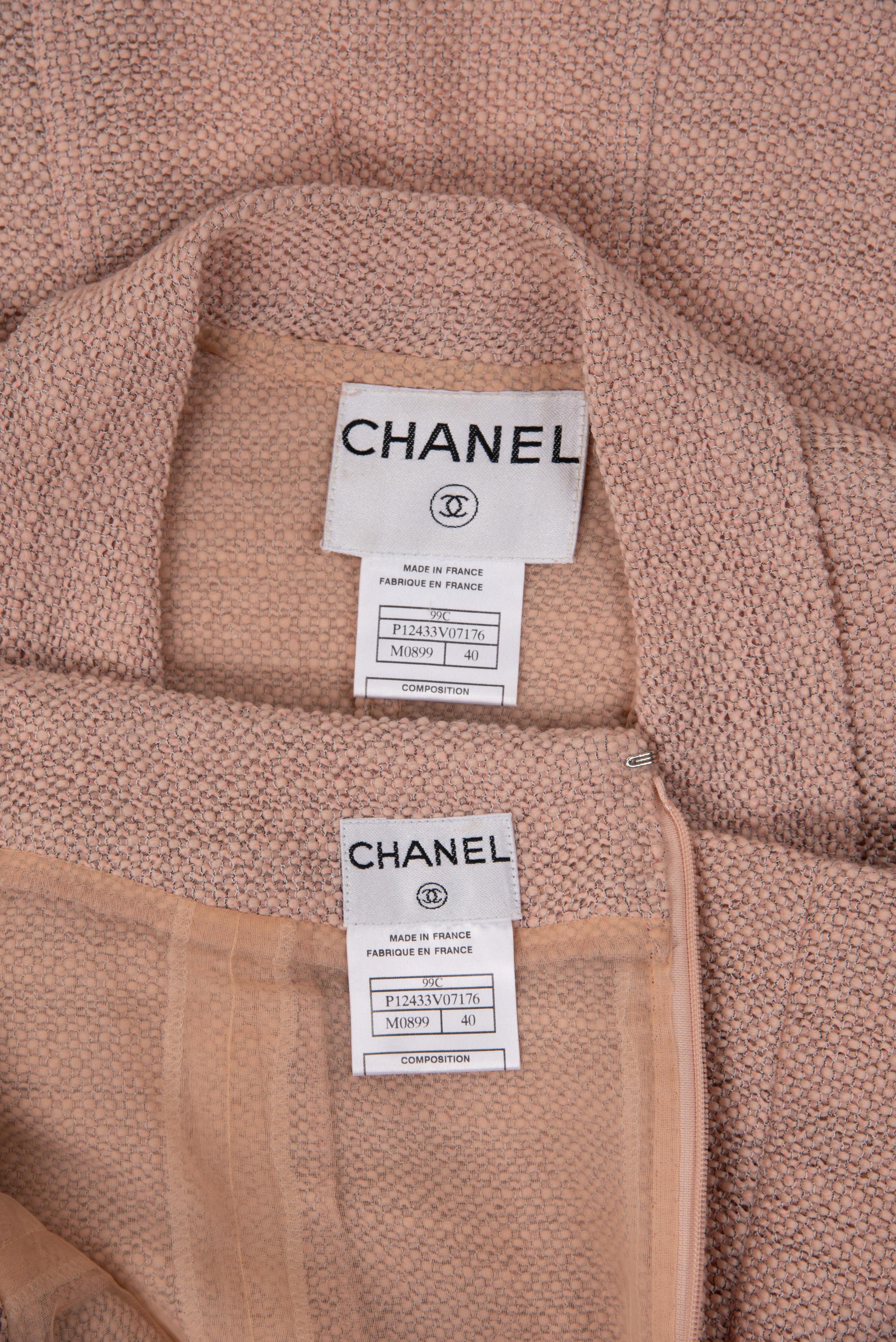 Chanel Two-Piece Tweed Skirt Suit, Cruise 1999