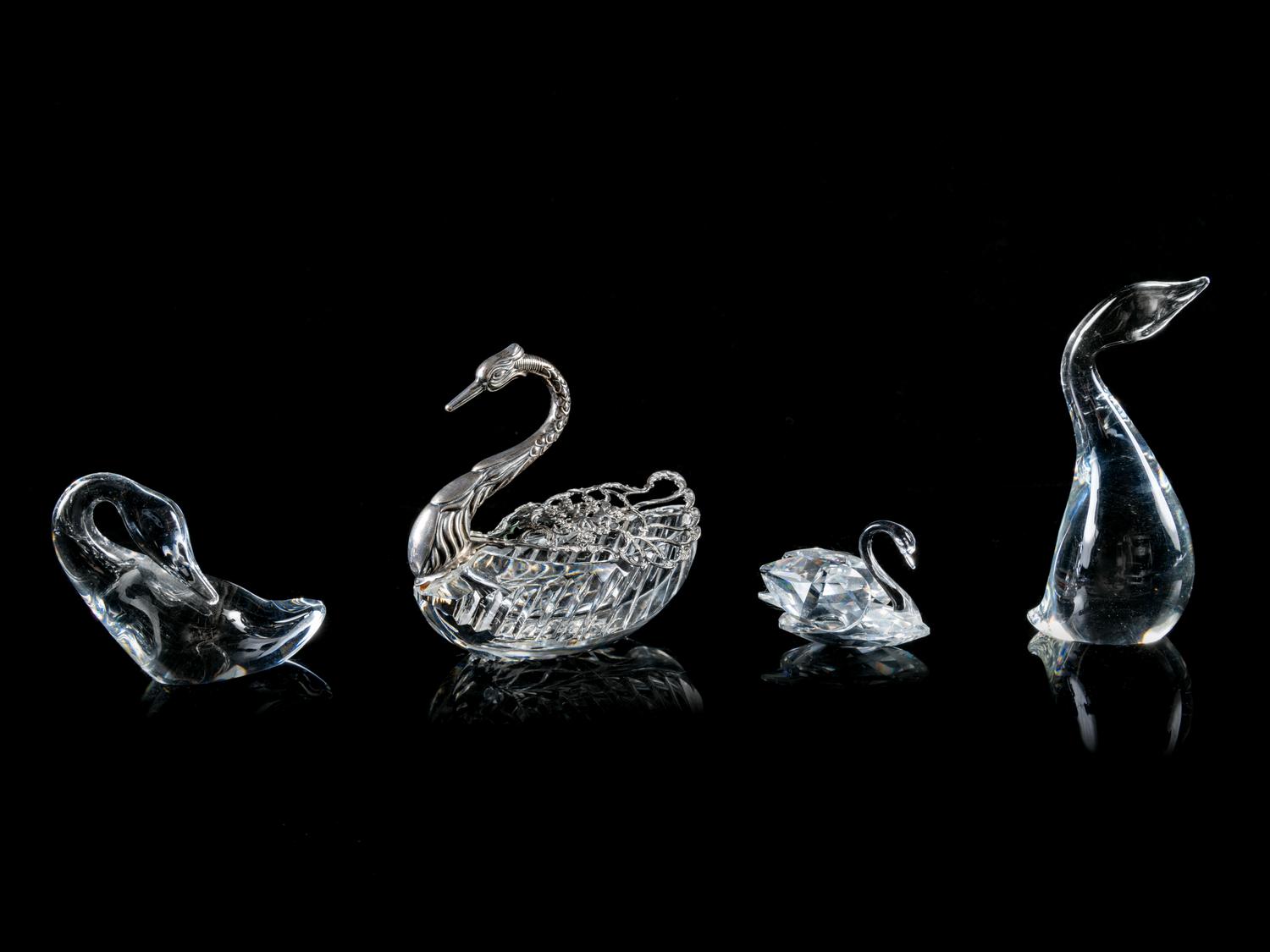 Two Steuben Glass Swans