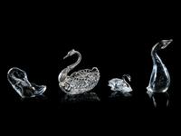 Two Steuben Glass Swans