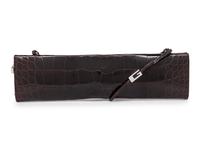 TOM FORD FOR GUCCI, DARK BROWN ALLIGATOR CLUTCH,1998