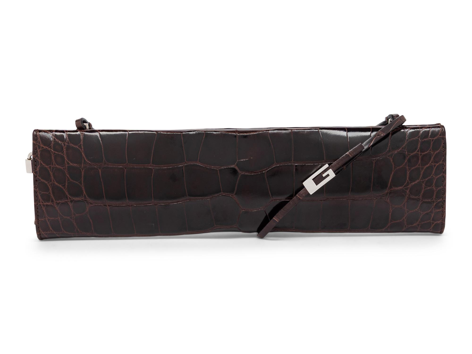 TOM FORD FOR GUCCI, DARK BROWN ALLIGATOR CLUTCH,1998